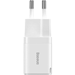 Сетевое ЗУ 1Type-C BASEUS 30W Fast Charger 1C (CCGN010102) белый