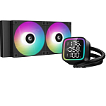 Система жидкостного охлаждения DEEPCOOL LD240 черный, 120 мм, алюминий/медь, 2400 об/мин, 38.71 дБ, 4 pin, 280 Вт