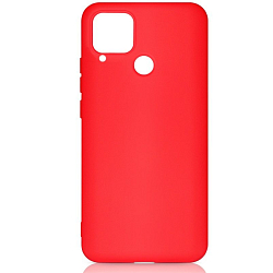 Силиконовый чехол DF для Realme C15 DF rmOriginal-06 (red) с микрофиброй