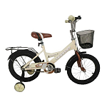 Велосипед TORRENT Meridian Бежевый (1 скорость, добавочные колеса, рама сталь, колеса 16", корзина)