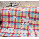 Плед детский 110*110 хлопковый двухсторонний, розовый