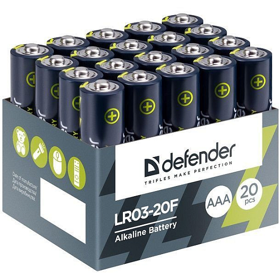 Элемент питания DEFENDER LR03 Box-20 (20/100), (арт.56004)