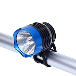 Фонарь велосипедный передний, водонепроницаемый, 1 режим, CR2032, синий   10644769