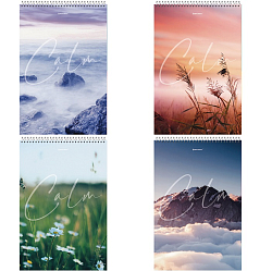 Блокнот БОЛЬШОЙ ФОРМАТ А4 198х297мм, 80л клетка, BRAUBERG, Calm, 114357