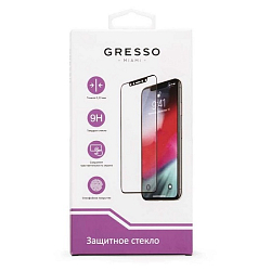 Противоударное стекло GRESSO для Realme С3 черное
