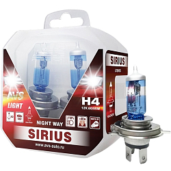 Лампа галогенная AVS SIRIUS/NIGHT WAY/ PB H4.12V.60/55W. 2шт.
