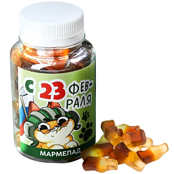 Мармелад «С 23 февраля» кот, в банке 150 мл 10040692