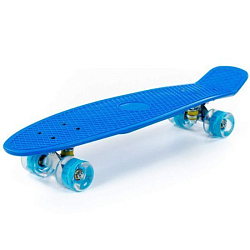 Скейтборд ПОЛЕСЬЕ 66 см, синяя с голубыми колёсами 89472