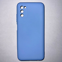Задняя накладка SILICONE COVER для Samsung A03S голубой