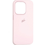Силиконовый чехол SILICONE CASE для iPhone 15 Pro (MagSafe + анимация NFC Clear) c LOGOLight Pink