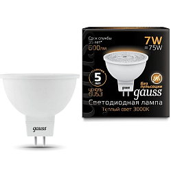 Лампа светодиодная GAUSS MR16 9W/3000K/GU5.3