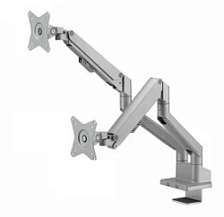 Кронштейн Godoo GD63-C024G (17"-32")  настольный наклонно-поворотный для двух мониторов, Matte Black & Orange