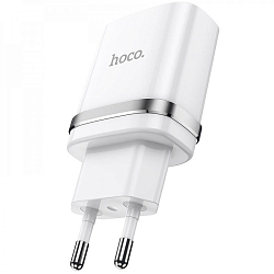 Сетевое ЗУ 1USB 2.4A HOCO N1, Ardent, microUSB, белый, QC3.0