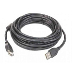 Кабель-удлинитель USB  4.5м Pro GEMBIRD/CABLEXPERT CCF-USB2-AMAF-15, черный, пакет