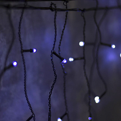 Гирлянда "Бахрома", 1.8 х 0.5 м, свечение белое, 8 режимов