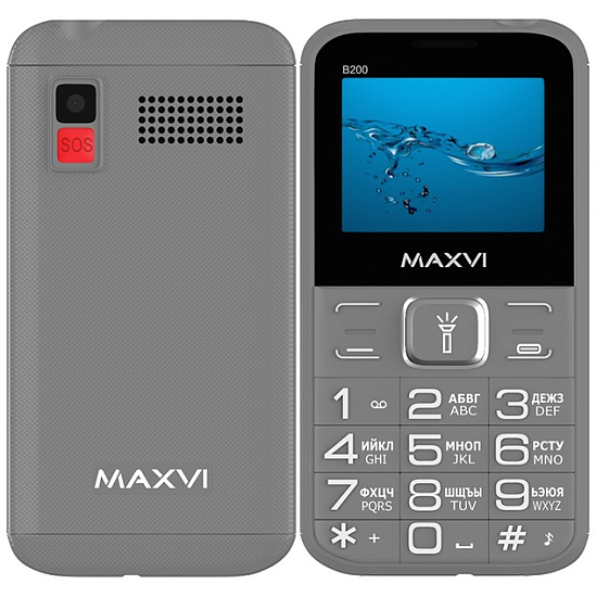 Телефон Maxvi B200 серый