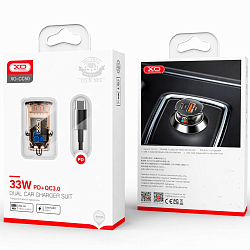 Авто ЗУ 1USB XO CC50, PD20W+QC3.0, чёрный