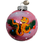 Шар "Змея на ветке", 65мм, в подарочной упаковке КУ-65-244013