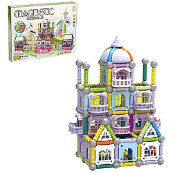 Магнитный конструктор «Дворец», световые и звуковые эффекты, 206 деталей
