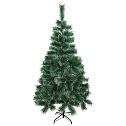 Ель искусственная ЗОЛОТАЯ СКАЗКА, "Пушистая" 180 см, с инеем и шишками, зеленая, 592045