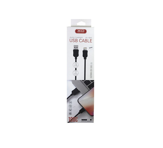 Кабель USB <--> Lightning/Lightning  1.0м XO NB041 белый
