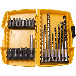 Набор сверл и бит 24 пр (1 уп-6 наборов, 1 кор-4 уп) арт.113600