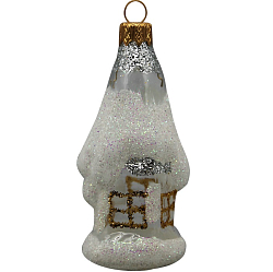 Ёлочное украшение "Домик", прозрачная серия, в подарочной упаковке, h-11см, ФУ-6/П