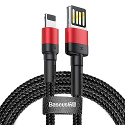 Кабель USB <--> Type-C  2.0м BASEUS Cafule нейлон, красный