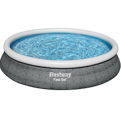 Бассейн надувной BESTWAY 57313, Fast Set 457х84см, 9677л, фил.-насос 2006л/ч