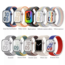 Нейлоновый ремешок HOCO WA02 Original для APPLE Watch 42/44/45/49mm, зелёный, тёмный