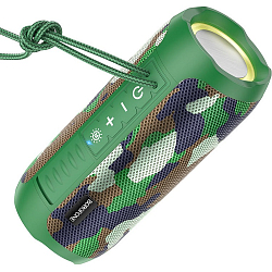 Колонка портативная BOROFONE BR21, Sports, камуфляж, зелёный