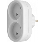 Сетевой разветвитель 2гн. DEFENDER TA-02, б/з, 10А, белый