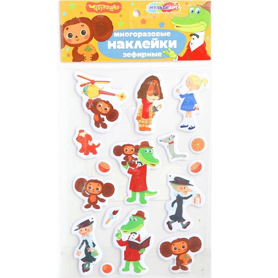 Наклейки зефирные, Чебурашка МУЛЬТИ АРТ 396966