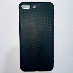 Силиконовый чехол CARBON для iPhone 7/8 Plus чёрный
