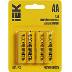 Элемент питания IEK LR06 Alkaline Optima BL-4 (4/48/576)