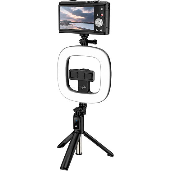 Монопод HOCO, LV03 Plus, Showfull, bluetooth, чёрный, (мятая упаковка)