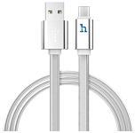 Кабель USB <--> microUSB  1.2м HOCO UPL12 Plus Jelly, серебряный