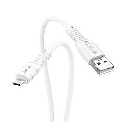 Кабель USB <--> microUSB  1.0м HOCO X67 Nano, белый, QC3.0