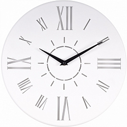 Часы настенные РУБИН "Классика", из металла, d=32 см, белый (3231-001)