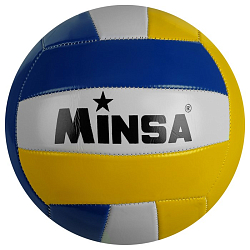 Мяч волейбольный Minsa, PVC, машинная сшивка, размер 5