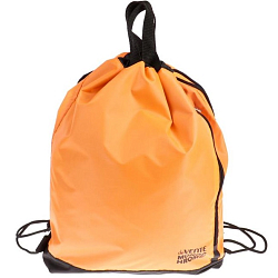 Мешок для обуви с карманом 430 х 360 х 90 мм, deVENTE Monochrome, водоотталкивающая ткань, дно с расширением 90 мм, цвет чёрный/неон оранжевый