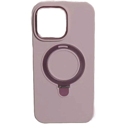 Задняя накладка SILINCONE CASE MagSafe для iPhone 14 Pro подставкой Magnetic Pro Розовый