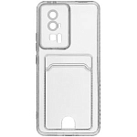 Задняя накладка ZIBELINO Silicone Card Holder для Xiaomi Poco X5 Pro 5G (прозрачный) защита камеры