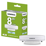 Лампа светодиодная GENERICA T80 таблетка 8W/6500К/GX53