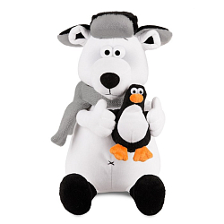 Мягкая игрушка «Медведь полярный с пингвином», 24 см
