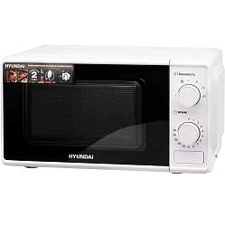 Микроволновая печь Hyundai HYM-M2044 белый, 20 л, 700 Вт, переключатели - поворотный механизм