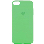 Силиконовый чехол STR Soft Touch для iPhone 6/6S с логотипом "Сердце" (ярко-зеленый)