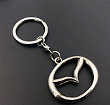 Брелок для ключей "MAZDA" металлический хром