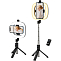 Монопод HOCO, LV03 Plus, Showfull, bluetooth, чёрный, (мятая упаковка)