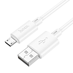 Кабель USB <--> microUSB 1.0м HOCO X88, белый